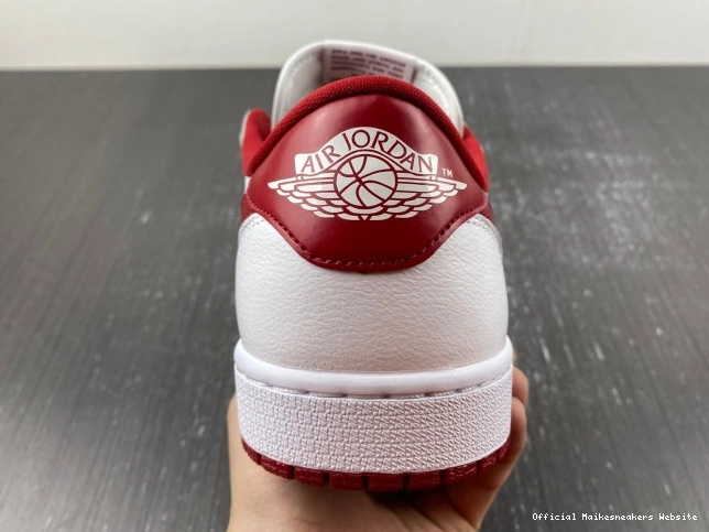 Official Maikesneakers Red Retro 1 Varsity Jordan White Low 705329-101 0729